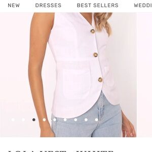 Large white vest from Pup and Petal. Only have worn once. Condition is like new.